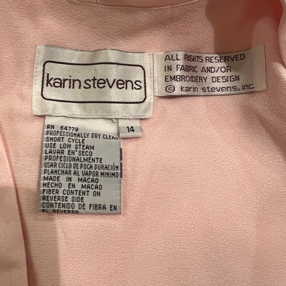 Karin Stevens Light Pink 2 piece Dressy Jacket & Skirt Set - Picture 3 of 16